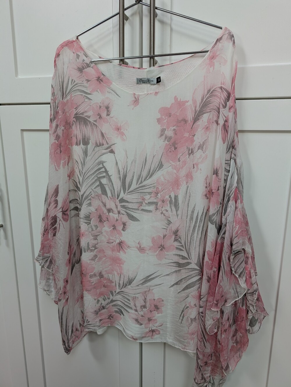 Elena Baldi Silk Floral Tunic Top - Picture 7 of 8
